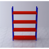 重型貨架主架2000×500×2500mm(四層,1T/層,橘紅色)