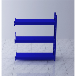 重型貨架副架1500×600×2500mm(三層,1T/層,藍(lán)色)