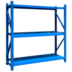中型貨架主架2000×500×2000mm(三層,500kg/層,藍(lán)色)