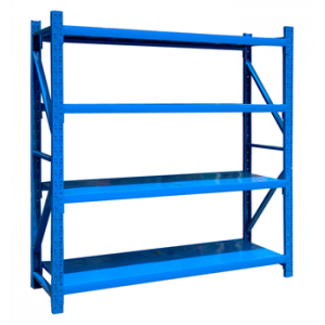 中型貨架主架1500×500×2000mm(四層,500kg/層,藍色)