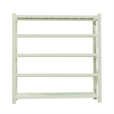 中型貨架主架2000×500×2500mm(五層,300kg/層,白色)