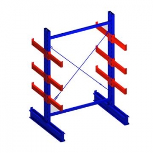 雙面懸臂主架，1500*1600*2500，400kg/層，4層，懸臂長700mm，含底座