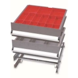 工具柜分類盒，紅色塑料分類盒75×75×46mm，SH-23