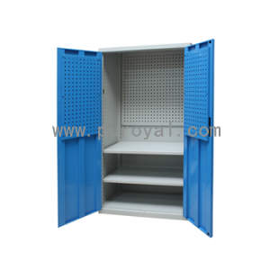 雙門三層鋼制置物柜1000×500×1800mm(100kg/層)帶方孔掛板，ZWG-1050