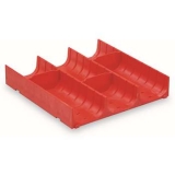 工具柜分類槽，紅色塑料分類槽3格 150×150×28mm，SH-12