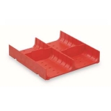 工具柜分類槽，紅色塑料分類槽2格 150×150×28mm，SH-13