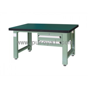 重型工作臺帶雙吊抽(50mm復合臺面)，XFH-2120